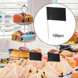 Maxbell Maxbell 100Pcs Mini Flag Toothpicks Snack Accessories DIY Craft Party Cupcake Sticks Black