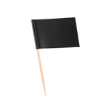 Maxbell Maxbell 100Pcs Mini Flag Toothpicks Snack Accessories DIY Craft Party Cupcake Sticks Black