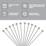 Maxbell Maxbell Cocktail Picks with Holder Appetizer Skewers for Restaurant Kitchen Birthday 20 Toothpick