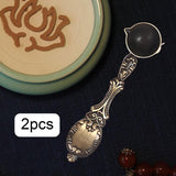 Maxbell 2Pcs Wax Seal Spoon Portable for Crafts Tool Wedding Invitations Card Making