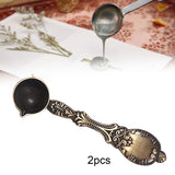 Maxbell 2Pcs Wax Seal Spoon Portable for Crafts Tool Wedding Invitations Card Making