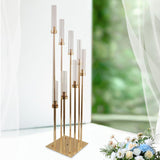 Maxbell Candelabra Centerpiece for Table Candle Stand for Wedding Props Party Mantle Style B