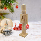 Maxbell Paint Your Own Mini Wooden Nutcracker Figure 38cm for Xmas Tree Arts Project D