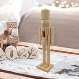 Maxbell Paint Your Own Mini Wooden Nutcracker Figure 38cm for Xmas Tree Arts Project D