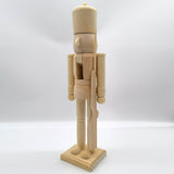 Maxbell Paint Your Own Mini Wooden Nutcracker Figure 38cm for Xmas Tree Arts Project D