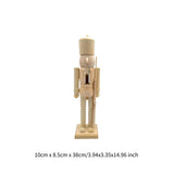 Maxbell Paint Your Own Mini Wooden Nutcracker Figure 38cm for Xmas Tree Arts Project D