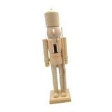 Maxbell Paint Your Own Mini Wooden Nutcracker Figure 38cm for Xmas Tree Arts Project D