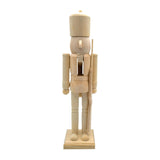 Maxbell Paint Your Own Mini Wooden Nutcracker Figure 38cm for Xmas Tree Arts Project D