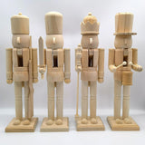 Maxbell Paint Your Own Mini Wooden Nutcracker Figure 38cm for Xmas Tree Arts Project D