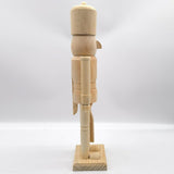 Maxbell Paint Your Own Mini Wooden Nutcracker Figure 38cm for Xmas Tree Arts Project D