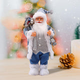Maxbell Santa Claus Figurine Collectible Christmas Doll for Holiday Office Fireplace