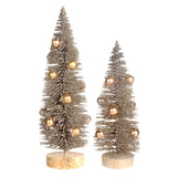 Mini Christmas Tree Miniature Christmas Tree with Christmas Ball for Desktop 20cmx6.5cm