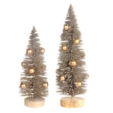 Mini Christmas Tree Miniature Christmas Tree with Christmas Ball for Desktop 20cmx6.5cm