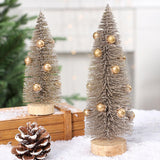 Mini Christmas Tree Miniature Christmas Tree with Christmas Ball for Desktop 20cmx6.5cm
