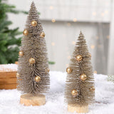 Mini Christmas Tree Miniature Christmas Tree with Christmas Ball for Desktop 20cmx6.5cm