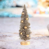 Mini Christmas Tree Miniature Christmas Tree with Christmas Ball for Desktop 20cmx6.5cm