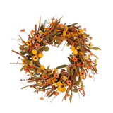 Maxbell Thanksgiving Flower Wreath Indoor Fall Wreath for Fireplace Stairs Farmhouse