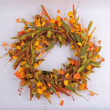 Maxbell Thanksgiving Flower Wreath Indoor Fall Wreath for Fireplace Stairs Farmhouse