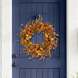 Maxbell Thanksgiving Flower Wreath Indoor Fall Wreath for Fireplace Stairs Farmhouse