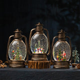 Maxbell Christmas Snow Globes Lantern Cute Xmas Ornament for Indoor Home Decor Gifts