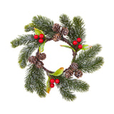 Christmas Candle Ring Wreath Supplies Pillar Candle Ring for Dinner Bar Cafe