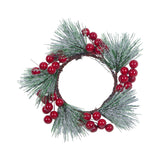 Christmas Candle Ring Pillar Candle Wreath for Living Room Fireplace