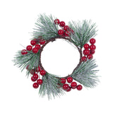 Christmas Candle Ring Pillar Candle Wreath for Living Room Fireplace