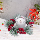 Christmas Candle Ring Pillar Candle Wreath for Living Room Fireplace