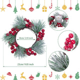 Christmas Candle Ring Pillar Candle Wreath for Living Room Fireplace