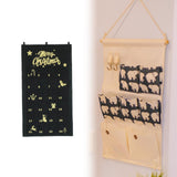 Christmas Advent Calendar DIY Household Organizer for Holiday Party Supplies Black