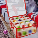 Christmas Balls Ornament Storage Box Portable for Indoor Anniversary Holiday