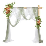 2x Wedding Arch Artificial Flowers for Ceremony Wedding Background Reception