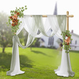 2x Wedding Arch Artificial Flowers for Ceremony Wedding Background Reception