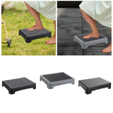 Maxbell Mobility Step Stool Non Slip Outdoor Step Riser for Office Bedroom High Beds Black Bottom Wavy