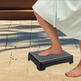 Maxbell Mobility Step Stool Non Slip Outdoor Step Riser for Office Bedroom High Beds Black Bottom Wavy