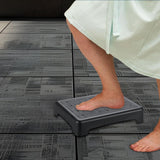 Maxbell Mobility Step Stool Non Slip Outdoor Step Riser for Office Bedroom High Beds Black Bottom Wavy