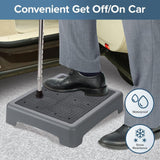 Maxbell Mobility Step Stool Non Slip Outdoor Step Riser for Office Bedroom High Beds Grey Bottom Wavy