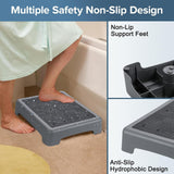 Maxbell Mobility Step Stool Non Slip Outdoor Step Riser for Office Bedroom High Beds Grey Bottom Wavy
