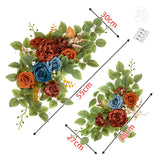 2Pcs Artificial Wedding Arch Flowers Handmade Green Leaves Faux Flower Swag