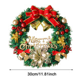 Christmas Wreath Artificial for Front Door for Indoor Outdoor Holiday Window 30 cm