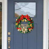 Christmas Wreath Artificial for Front Door for Indoor Outdoor Holiday Window 30 cm