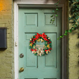 Christmas Wreath Artificial for Front Door for Indoor Outdoor Holiday Window 30 cm