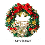 Christmas Wreath Artificial for Front Door for Indoor Outdoor Holiday Window 50 cm