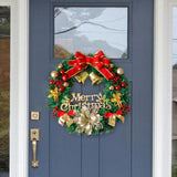 Christmas Wreath Artificial for Front Door for Indoor Outdoor Holiday Window 50 cm