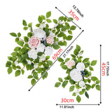 2Pcs Wedding Arch Flowers Artificial Flower Swag for Welcome Sign Party Home