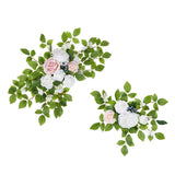 2Pcs Wedding Arch Flowers Artificial Flower Swag for Welcome Sign Party Home