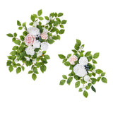 2Pcs Wedding Arch Flowers Artificial Flower Swag for Welcome Sign Party Home