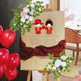 2Pcs Wedding Arch Flowers Artificial Flower Swag for Welcome Sign Party Home