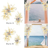 2x Wedding Arch Flowers Artificial Flower Swag for Ornament Engagement Party Style A