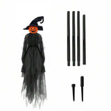 Maxbell Glowing Witch with Lights Large Pumpkin Witch Ornament for Holiday Yard